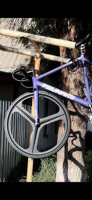 колесо от фикса: Переднее велосипедное колесо с литыми спицами (3 луча). - Диаметр — 1