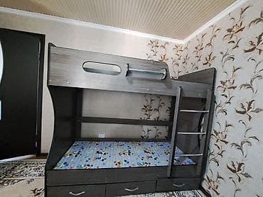 двухъярусные бу кровати: Двухъярусная детская кровать, Б/у, Другой материал, цвет - Коричневый — 2