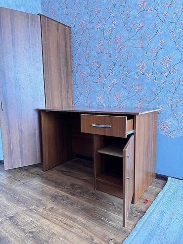 Офис столдору: Кеңсе эмереги комплекти, Колдонулган, Шкаф, ДСП, Өзү алып кетүү, түсү - Күрөң — 1