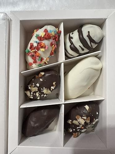 Акшактар, ун, шекер: ФИНИКИ В ШОКОЛАДЕ😍 (6 ячеек) -начинка орехи ( без косточек🥰) 🌰 - — 1