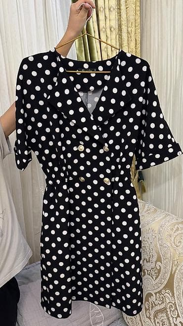 Платья: Женские платья — 2 модели 1) Черное платье в белый горох: - Принт — 2