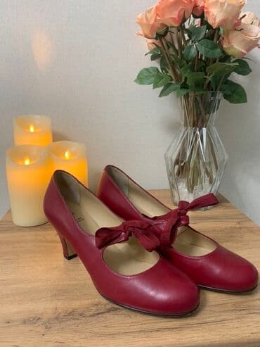 обувь ручной работы бишкек: Туфли, 40, KMB systems, Новый, цвет - Красный, Платная доставка, Самовывоз — 3