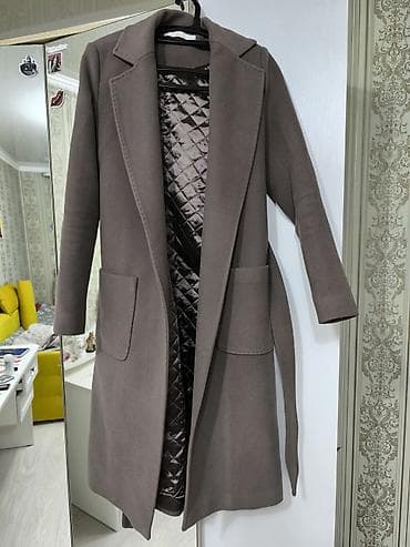 lining 38: Женское турецкое кашемировые пальто цвета тауп (серо-коричневый) — 10