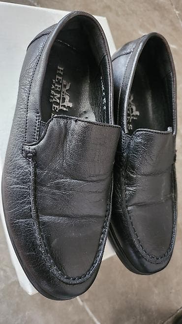 слипоны бу: Мужские туфли, 35, Б/у, цвет - Черный, Самовывоз — 1