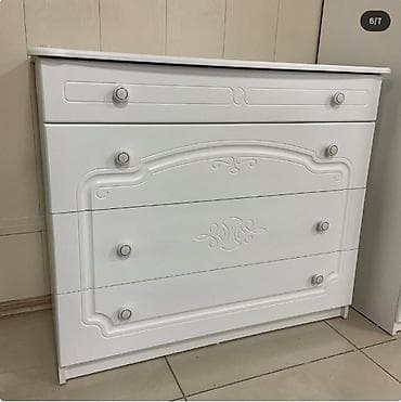 Эмерек гарнитурлары: Уктоочу бөлмө гарнитуру, Колдонулган, Эки кишилик керебет, Турция, Жыгач, Акылуу жеткирүү, түсү - Ак — 3