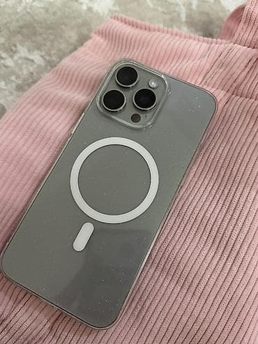 Техника и электроника: Чехол для iPhone 15 про Макс с поддержкой MagSafe
С блестками — 1
