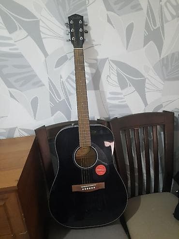 Барабаны: Акустическая гитара Fender CD-60S BLK Новая, без чехла, почти не — 1