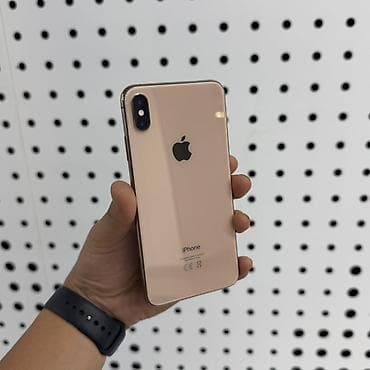 IPhone Xs Max, Б/у, 256 ГБ, Золотой, Защитное стекло, Чехол, 100 %