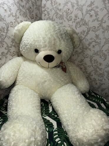 кукла домик: Плюшевый медведь большого размера - Цвет: молочный/кремовый - — 4