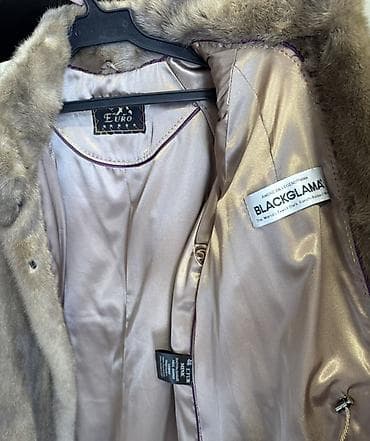 мех воротник: Шуба, Норка, По колено — 9