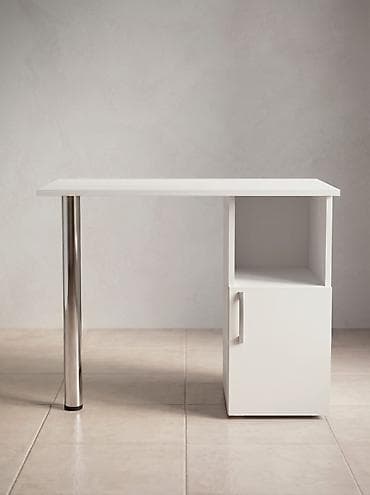 white board: Маникюрный стол - Цвет: белый - Прямая столешница из ЛДСП, гладкая — 1