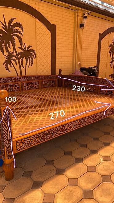 Тапчан 270 x 230 x 100 м, Дерево