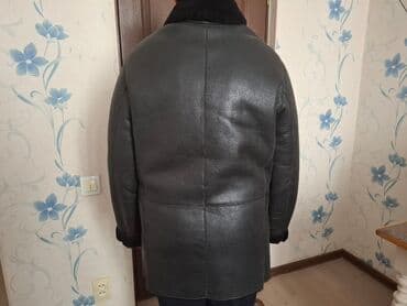 мужской дубленка: Мужская дублёнка из натуральной овчины, классического прямого кроя. - — 2