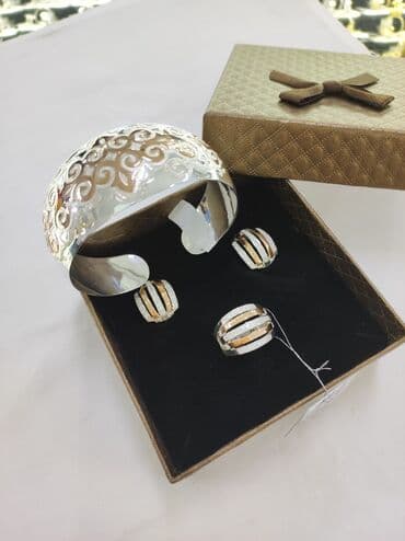 свадебные наборы ручной: Набор украшений, Проба 925, Женские, Новый — 3