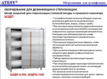 оборудование для выпечки булочек: Шкаф для стерилизации посуды ATESY ШЗДП-4-1200-02 используется на — 2