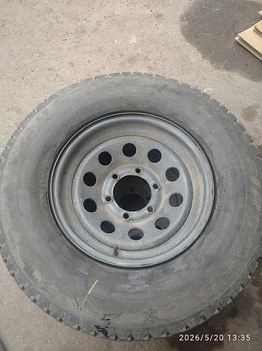 шины 225 55 18 зима: Колеса в сборе 235 / 75 / R 15, Зима, Б/у, Комплект, Внедорожные (АТ/МТ), Железные, отверстий - 6 — 1