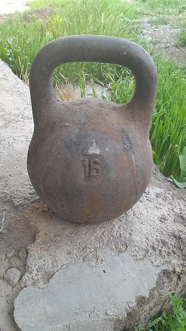 iron mass iron test: Гиря чугунная 16 кг - Классическая форма с широкой удобной ручкой для — 1