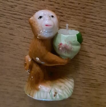 чип для животных: Подсвечник обезьянка 🐒 со свечой Оригинальный декоративный подсвечник — 3