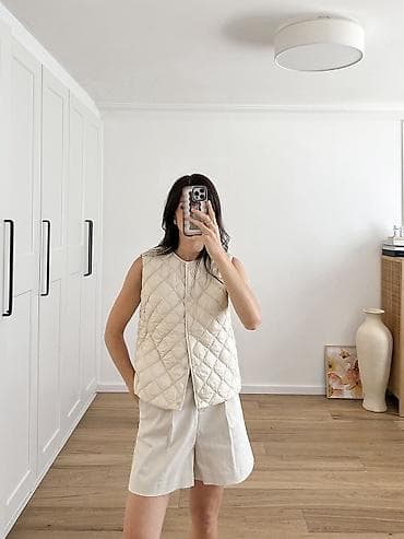 джилет: Утепленный, Осень-весна, Короткая модель, Стеганый — 2