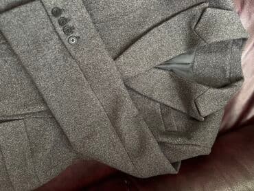 пиджаки женские бишкек: Женское двубортное приталенное пальто серо-графитового цвета — 1