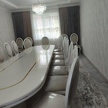 Стол жана отургуч комплекттери: Конок бөлмөсү үчүн үстөл жана отургуч, түсү - Ак — 3