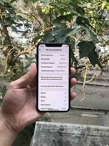 IPhone Xs, Б/у, 64 ГБ, Black Titanium, Чехол, 100 %