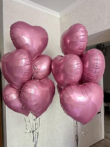 гелиевые: Акция на сердечки!!! 250с —1шт (розовые, красные) Наполнение 100% — 1