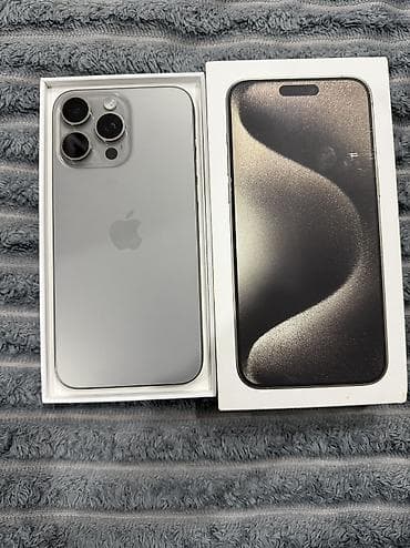 IPhone 15 Pro Max, 512 ГБ, Natural Titanium, Коробка, 90 %