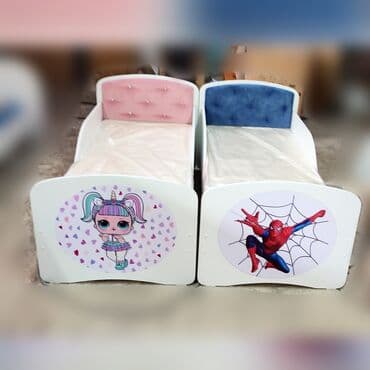 Детская односпальная кровать, Новый, Для девочки, Для мальчика, С матрасом, ДСП, Бесплатная доставка