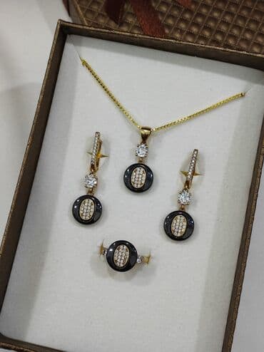 набор пандора: Серебряный Набор+ Цепочка Серебро МС напыление жёлтое золото 925 — 7