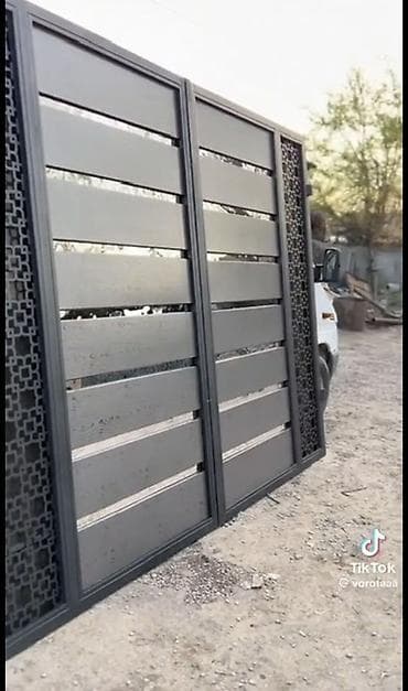 Распашные ворота: Стальные, Автоматические, Другой бренд, Для частного дома, С калиткой, Оптом, Новый, Бесплатная установка — 5