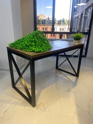 офисные столы бу: Стол лофт для офиса 
Длина 1.20 
Ширина 60
Высота 75 — 1