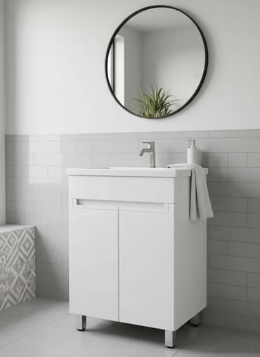 шкаф для стиральной машины в ванной: Жуунуучу бөлмө үчүн шкаф, Күзгүсүз — 1