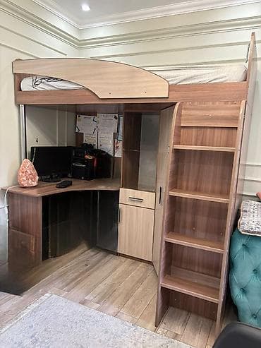 железная кровать: Детский/подростковый комплекс «кровать-чердак» с рабочей зоной и — 2