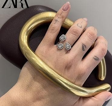 Клатчи: Сумка-клатч ZARA с декоративной массивной металлической дужкой - — 3