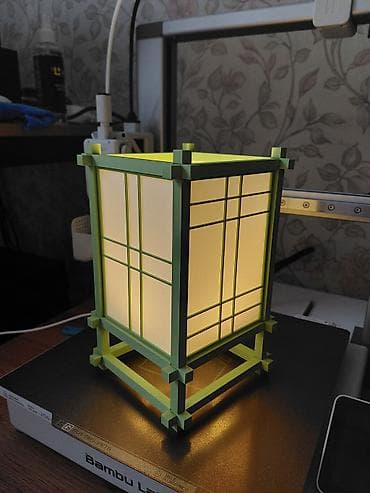 mini projector: Светильник-ночник, созданный с помощью 3д принтера в японском стиле с — 1