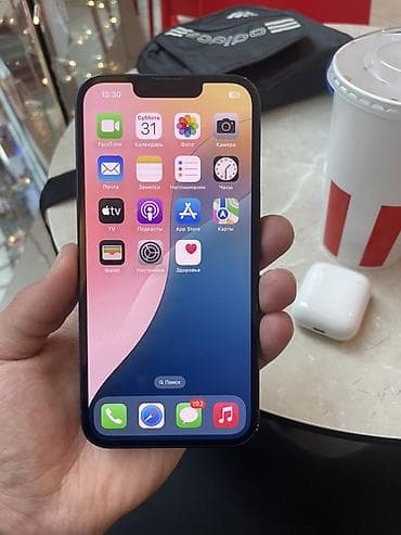 iphone sr: IPhone 13, Б/у, 128 ГБ, Midnight, Чехол, Кабель, 92 % — 4