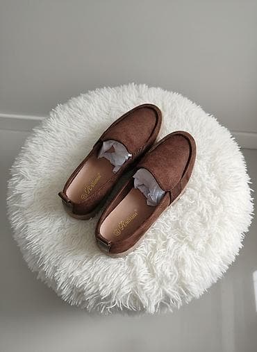 Лоферы, 38, Б/у, цвет - Коричневый, Самовывоз