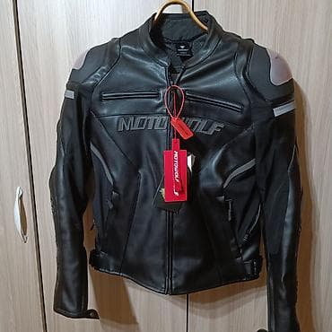 Куртки: Продаю НОВУЮ кожаную мотокуртку MotoWolf. Защита плеч, локтей и спины — 1