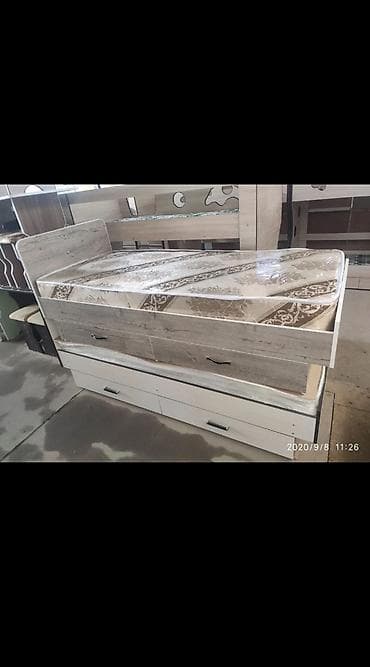 Новая кровать односпальня Односпальные кровати с ящиками из at lalafo.kg Новая кровать односпальня Односпальные кровати с ящиками из