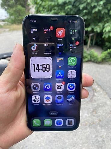 iphone pro max 15: IPhone 12 Pro Max, Б/у, 256 ГБ, Black Titanium, Защитное стекло, Чехол, 100 % — 5