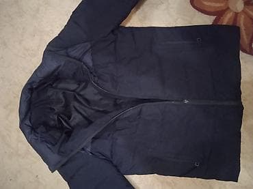 Көйнөктөр: Мужская утеплённая куртка-пуховик, тёмно-синяя/чёрная - Прямой крой — 2