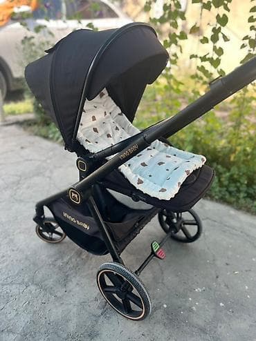 Коляскалар: Балдар арабасы, түсү - Кара, Колдонулган — 2