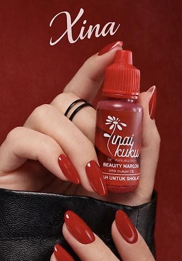 удаление веснушек: Inai Kuku Beauty Maroon — жидкая хна для ногтей с оливковым маслом — 1