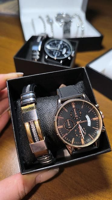 часы карабалта: Мужской набор аксессуаров Geneva - Наручные часы Geneva с — 2