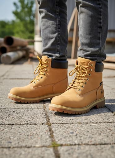 обувь рабочий: Ботинки, 37.5, Timberland, Новый, цвет - Бежевый, Платная доставка — 1