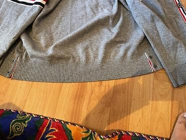 tech fleese: Серый кардиган Moncler - Материал: тонкий мягкий трикотаж (состав — 6