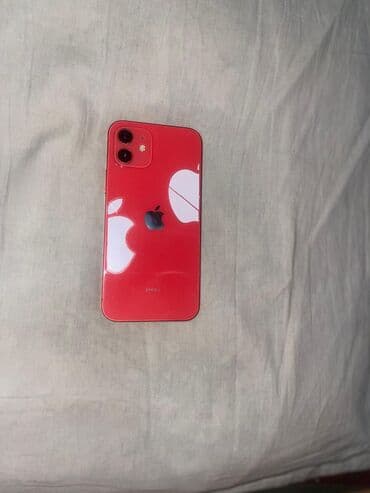 IPhone 12, Б/у, 128 ГБ, Красный, Кабель, Зарядное устройство, Защитное стекло, 78 %