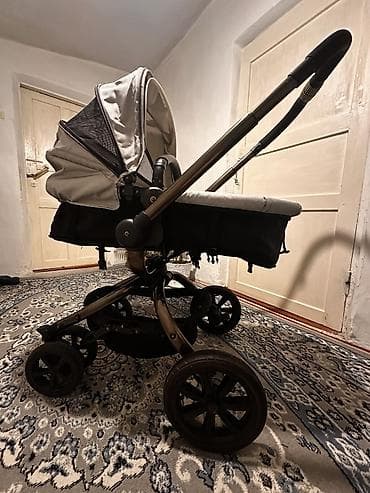 детская коляска демисезонная: Коляска, Другой бренд, цвет - Серебристый, Б/у, Самовывоз — 4