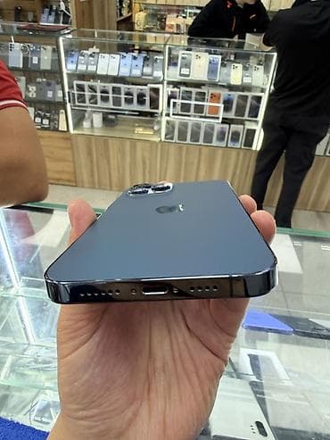 iphone 16 pro max bishkek: IPhone 12 Pro Max, Б/у, 256 ГБ, Blue Titanium, Кабель, 100 % — 4